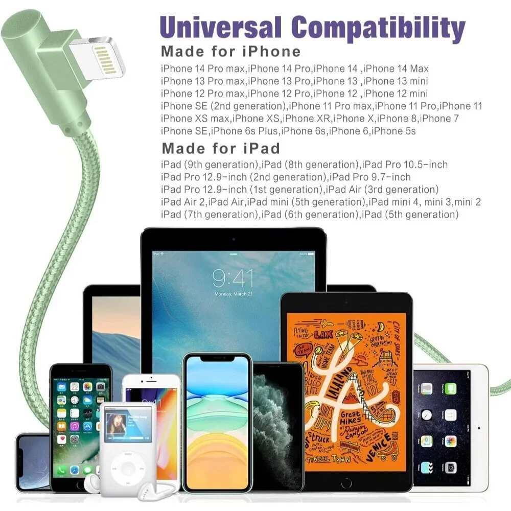 iPhone Charger,3 Pack 6FT Lightning Cable [Apple MFi Certified] iPhone Fast Char